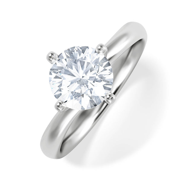 1.50ct Diamond Engagement Ring Lily Lab F/VS1 Platinum IGI Certified